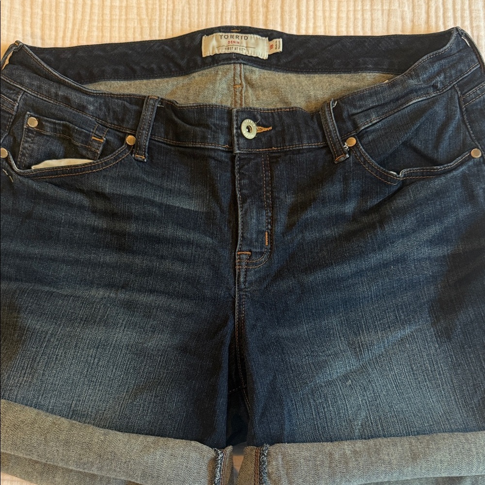 Torrid Women's Dark Blue Denim Shorts